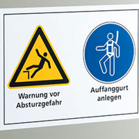 PSA-Warnaufkleber